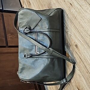 Faux leather weekender
